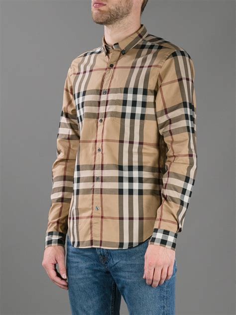 burberry brit pieced check shirt|Burberry Check shirt men's.